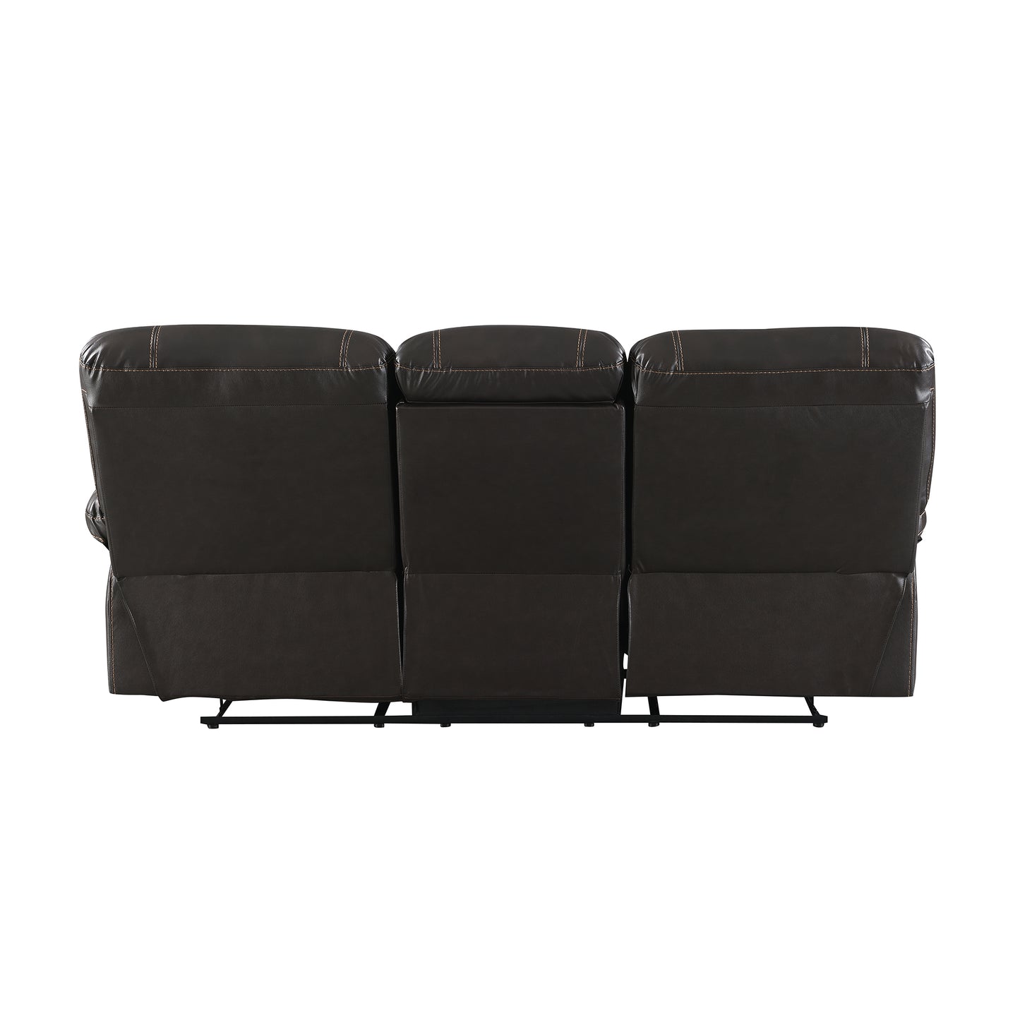 3 Pieces Recliner Chair Sofa Manual Reclining Home Seating Seats  Movie Theater Chairs with Reversible backrest, Cup Holders, Storage Box, Brown