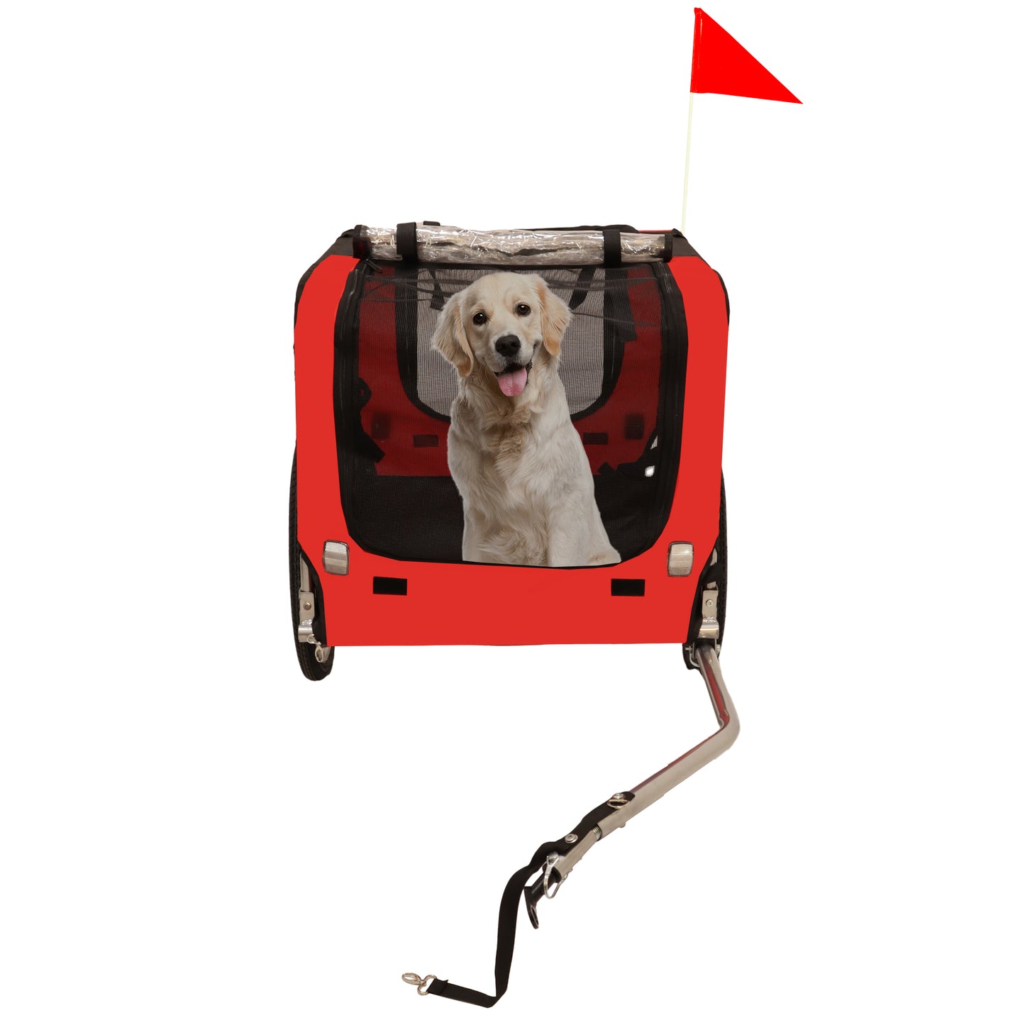 Outdoor Heavy Duty Foldable Utility Pet Stroller Dog Carriers Bicycle Trailer