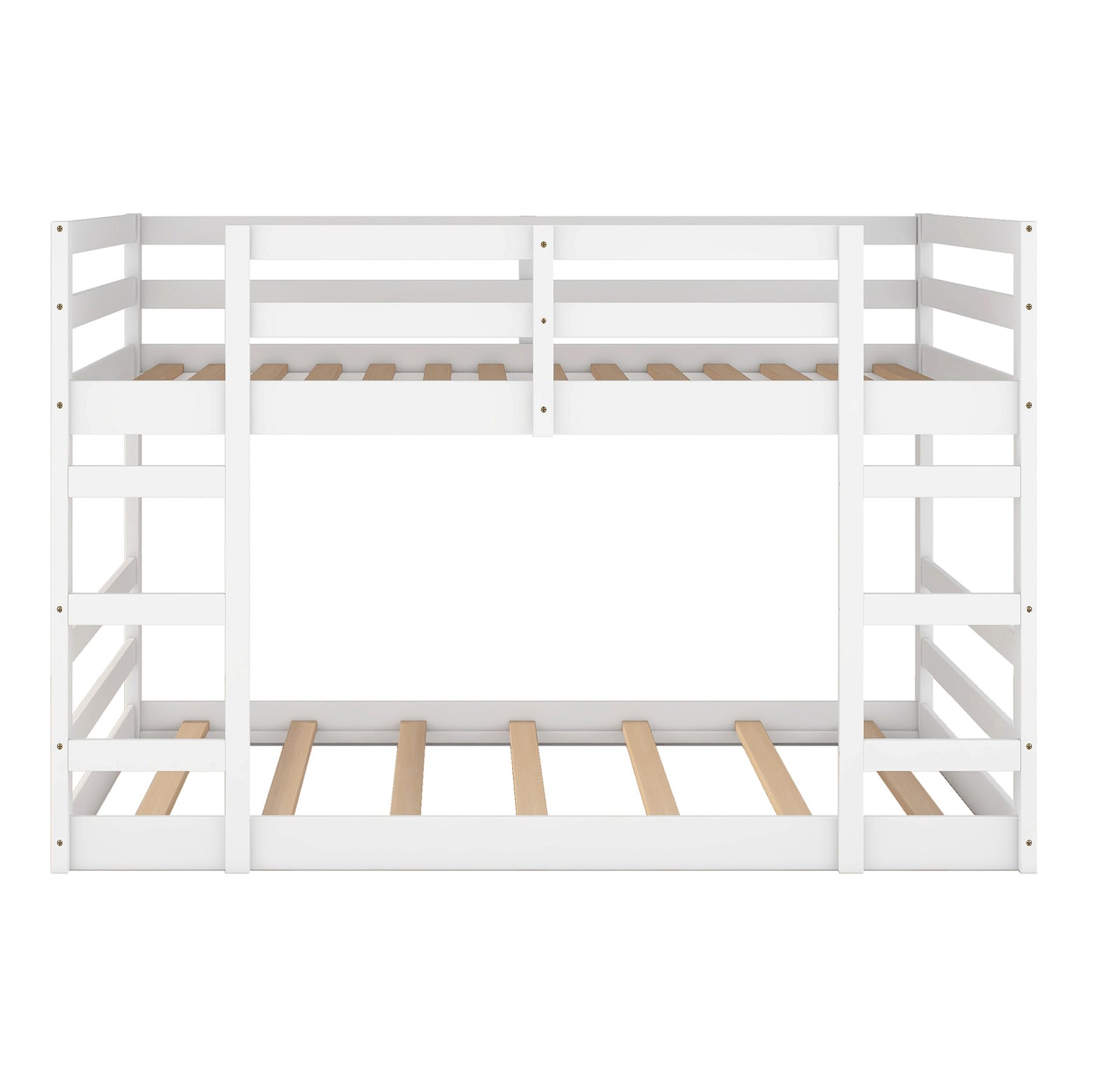 Full Over Full Bunk Bed with Ladder, White (OLD SKU:WF282788AAK)