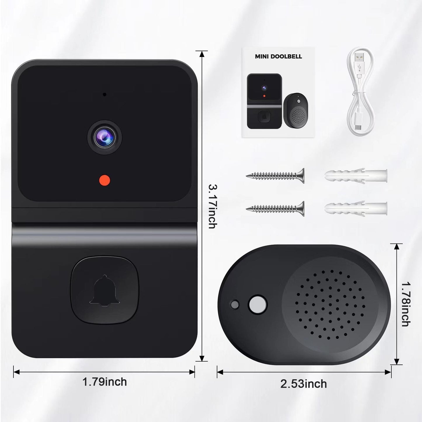 Smart Z30 Video Doorbell with HD Camera and Intercom