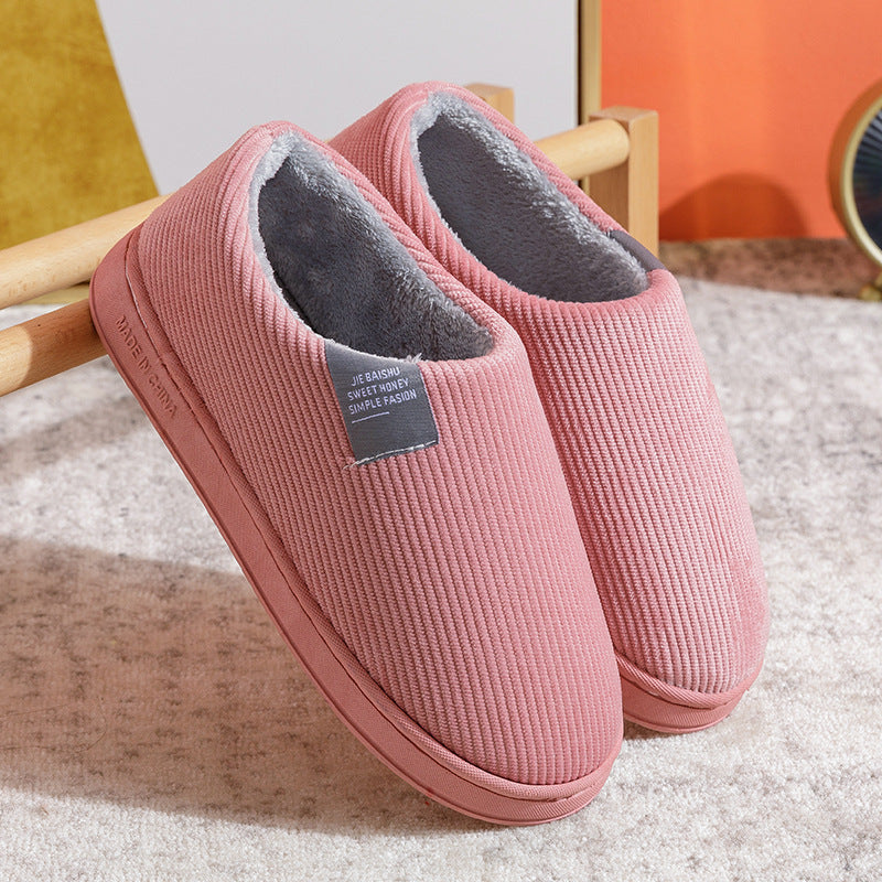 Thick Bottom And Warm Keeping Home Non-slip Cotton Slippers