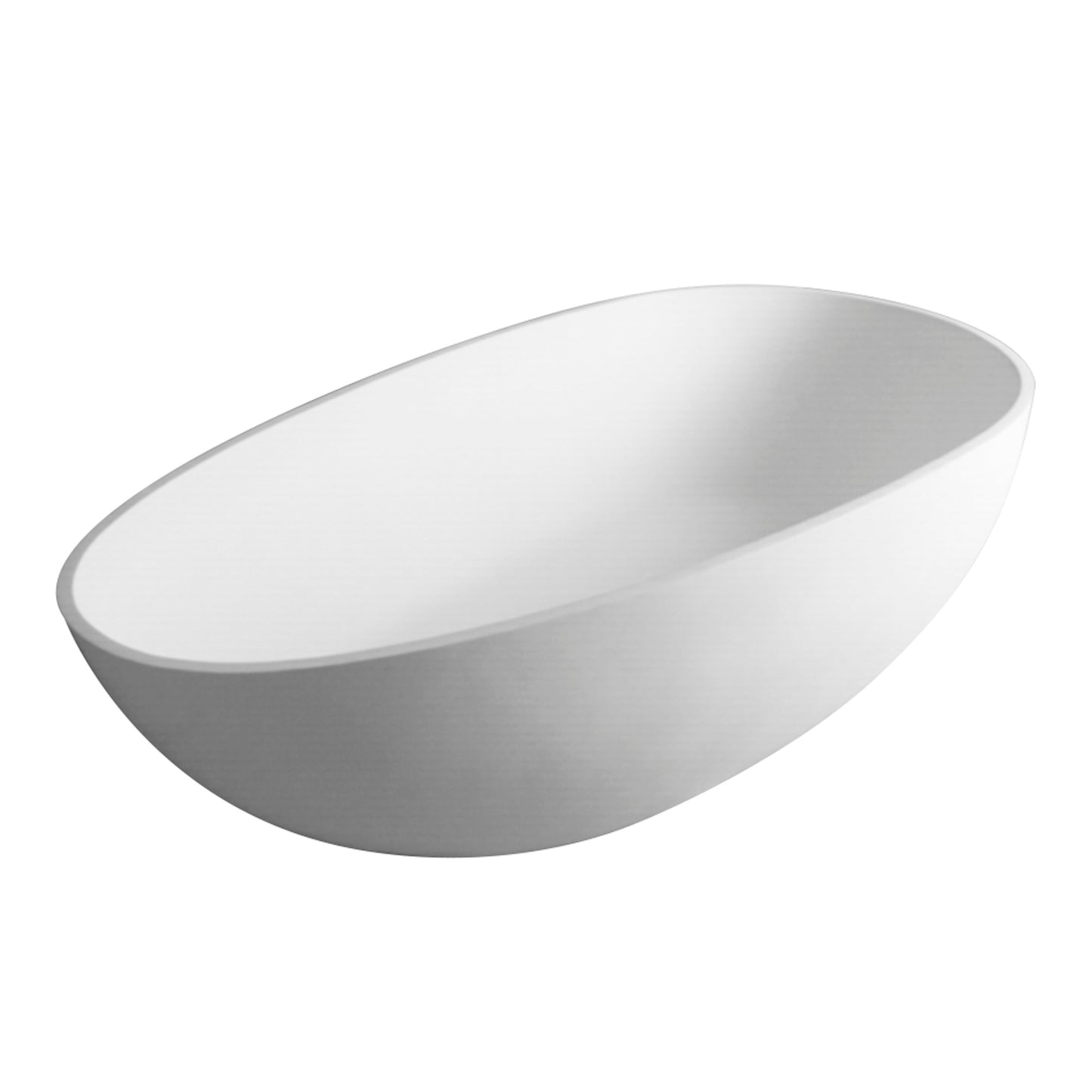 59 inch Solid surface Stone resin freestanding egg shape bathtub for the bathroom