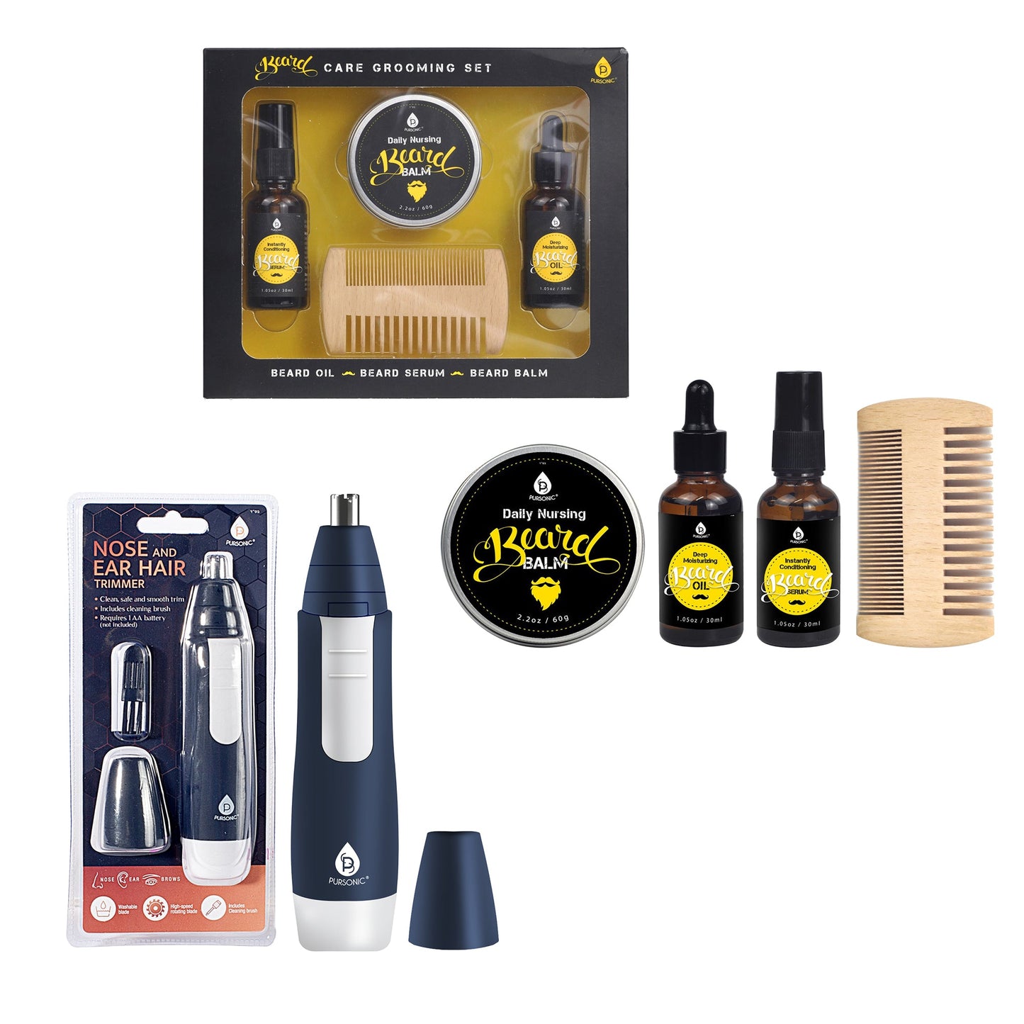 Pursonic Ultimate Beard Care Kit: Grooming Essentials for a Perfect