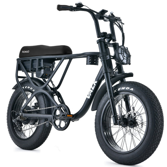 NNEMB Electric Fat Tyre Bike, 500W, 45km/hr, Throttle ebike, Disc Brakes, Shimano 7 spd, 20x4' Kenda Tyres, Suspension, Black-0