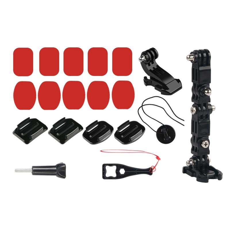 NNEIDS Multi-Joint Arm Mount Set For Cycling Helmets - Compatible With Dji Action Gopro And Other Action Cameras-0