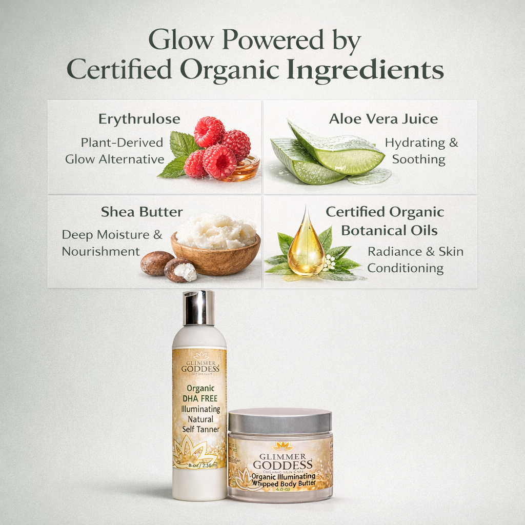 Best beauty and personal Organic DHA-Free Self Tanner + Bronzing Shimmer Bundle | Raee-Industries