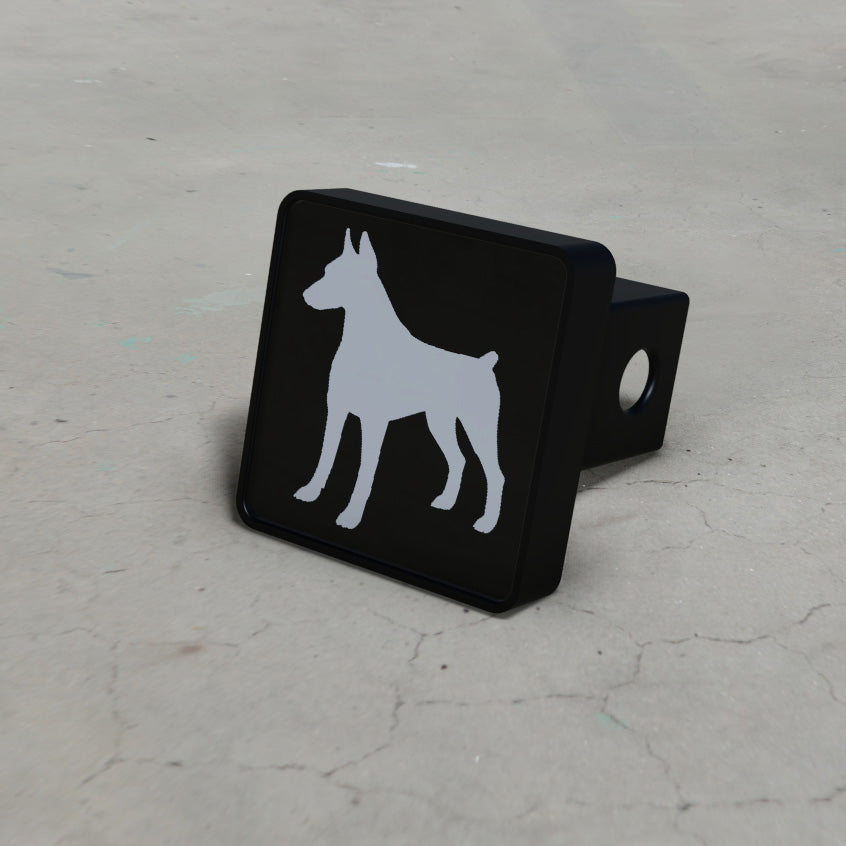 Doberman Pinschers Silhouette LED Hitch Cover - Brake Light