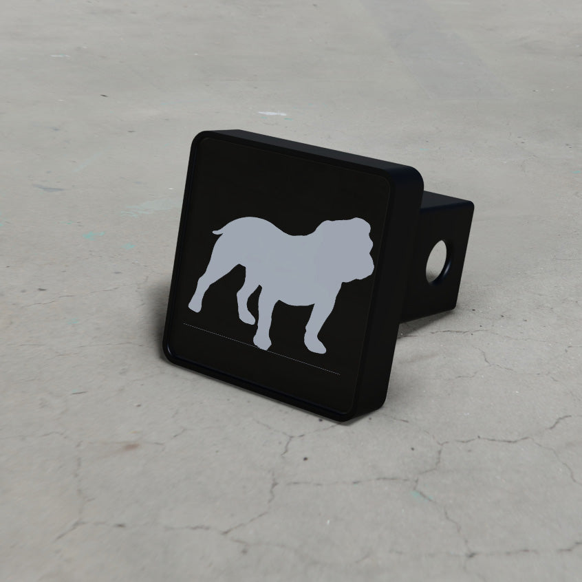 English Bulldog Silhouette LED Hitch Cover - Brake Light