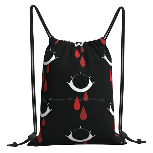 Grief ( Black ) Fashion Bags Travel Laptop Backpack Hearts Eyes