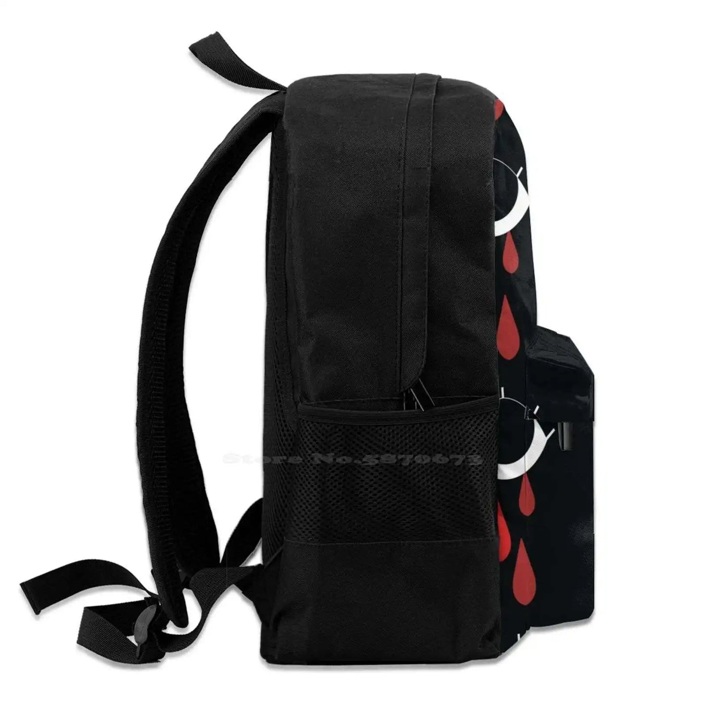 Grief ( Black ) Fashion Bags Travel Laptop Backpack Hearts Eyes