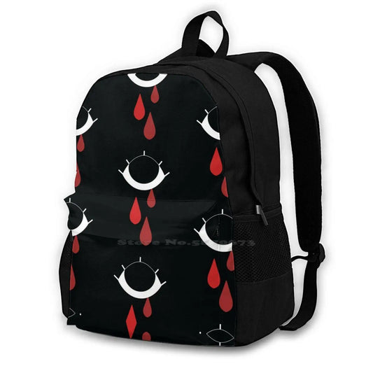 Grief ( Black ) Fashion Bags Travel Laptop Backpack Hearts Eyes