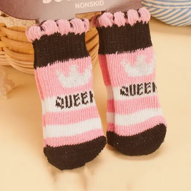 Cute Anti-Slip Dog Socks Set