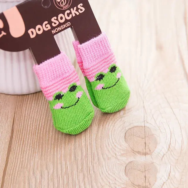 Cute Anti-Slip Dog Socks Set