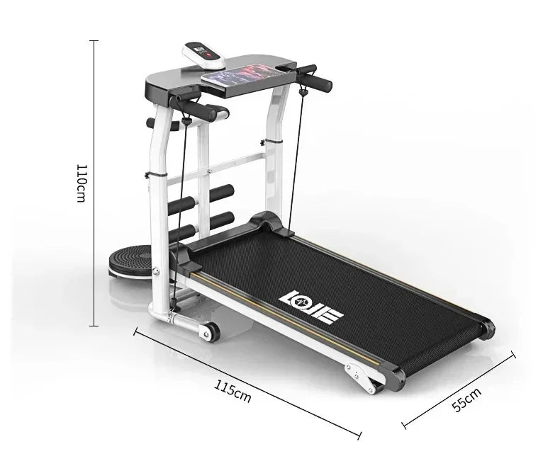 Adjustable Silent Mechanical Treadmill for Home Fitness-2