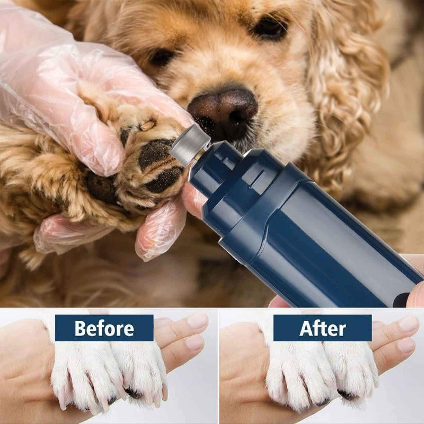 Pet Nail Grinder Dog Cat Electric Trimmer 2 Speed Rechargeable Claw