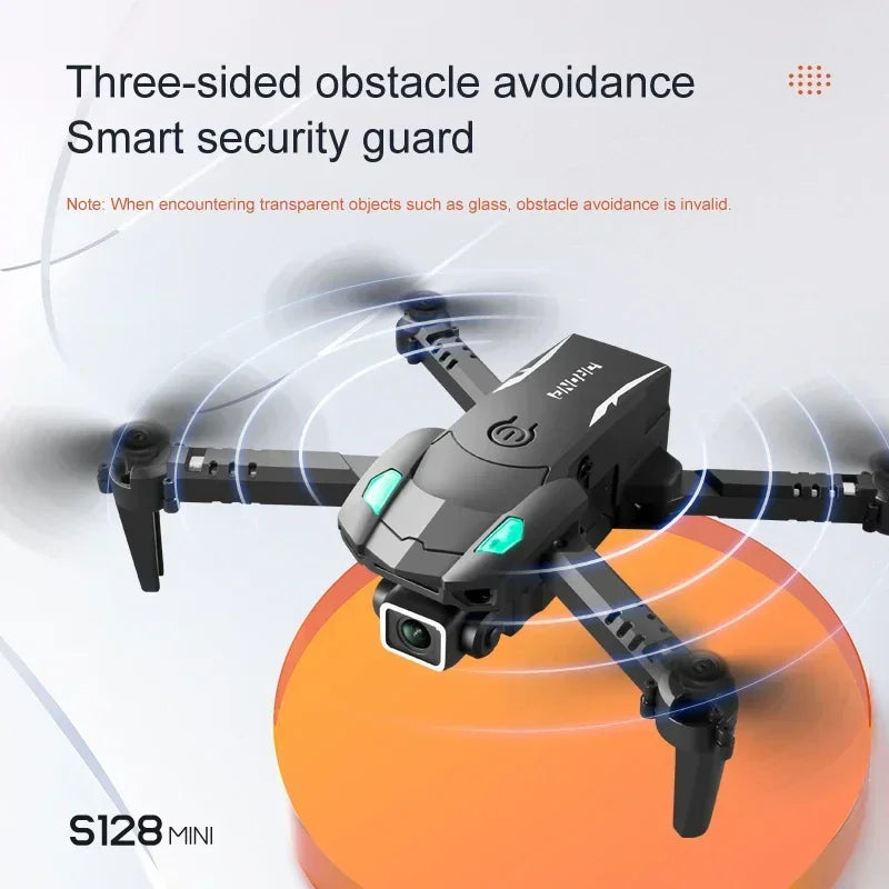 New S128 Mini Drone 4K Professional HD Camera switching Three Obstacle