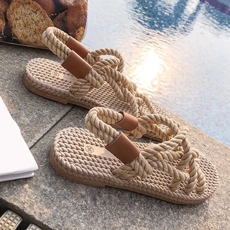 Braided Rope Sandals - Sexikinis Swim