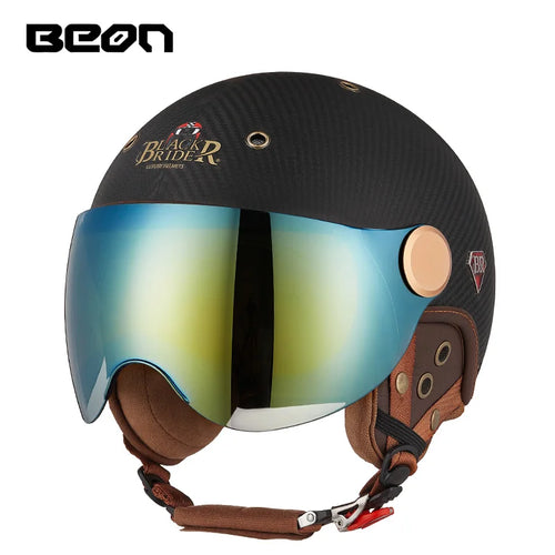 BEON New Arrival BR13 Summer Carbon Fiber Open Face Helmets Motorcycle