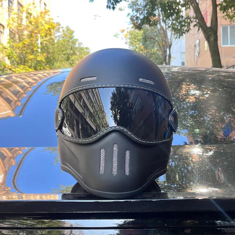 Motorcycle FBR Full Face Retro Helmet-3