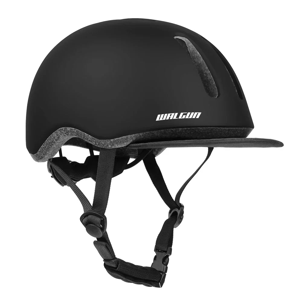 Urban Cycling Helmet Vintage-Style Safety Helmet Black-0