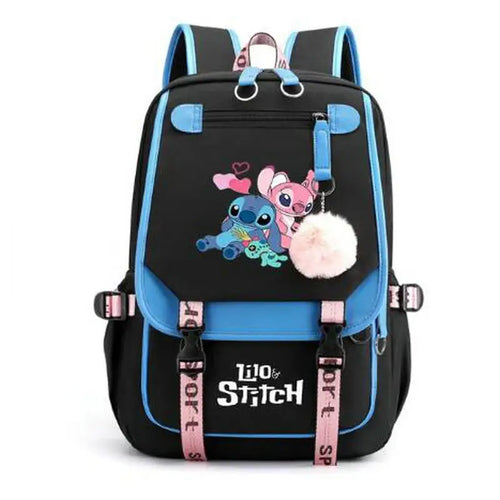 Lilo Stitch Printed Backpack Student Mochila Teenagers Bookbag Sport