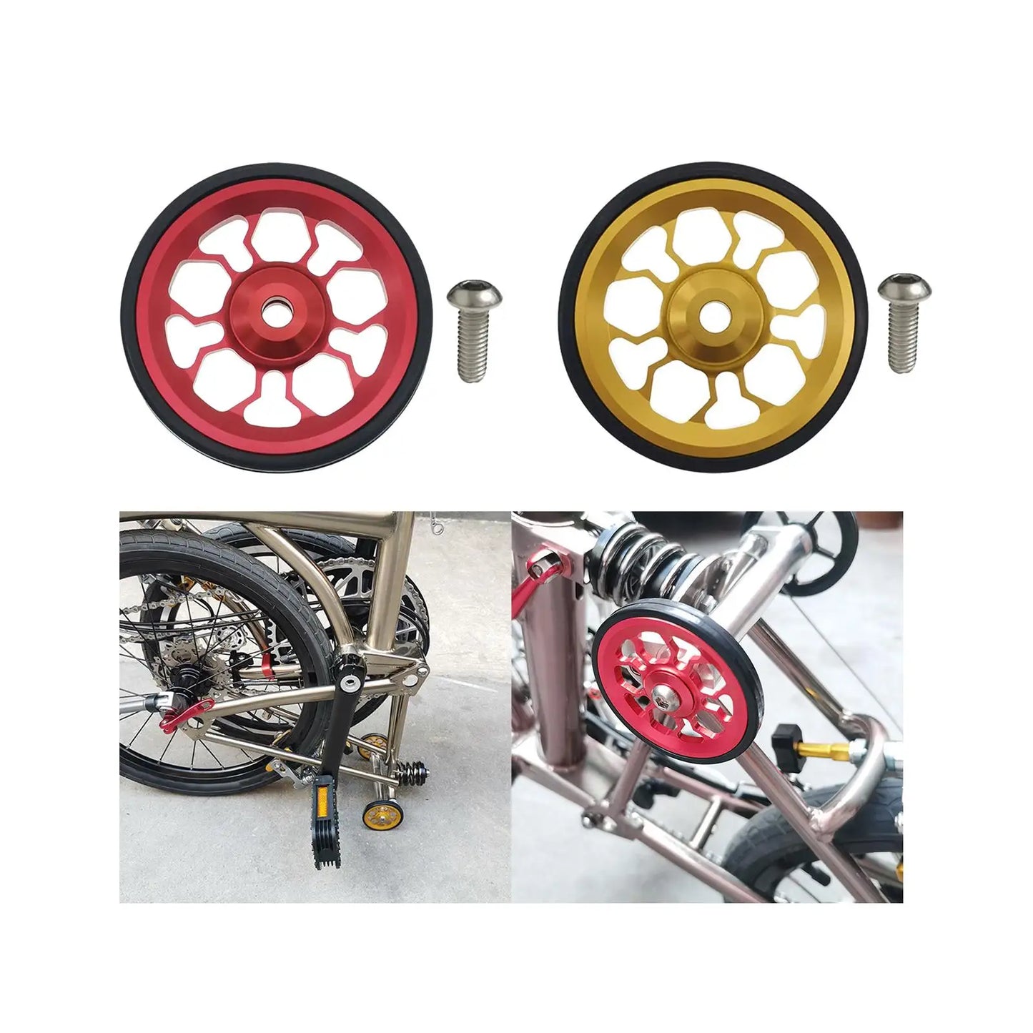 Easy Wheel for Folding Bike Easywheel Replacement Lightweight Rolling