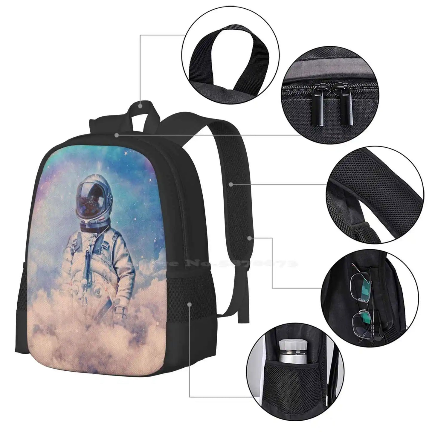 Between The Clouds Hot Sale Schoolbag Backpack Fashion Bags Seamlessoo