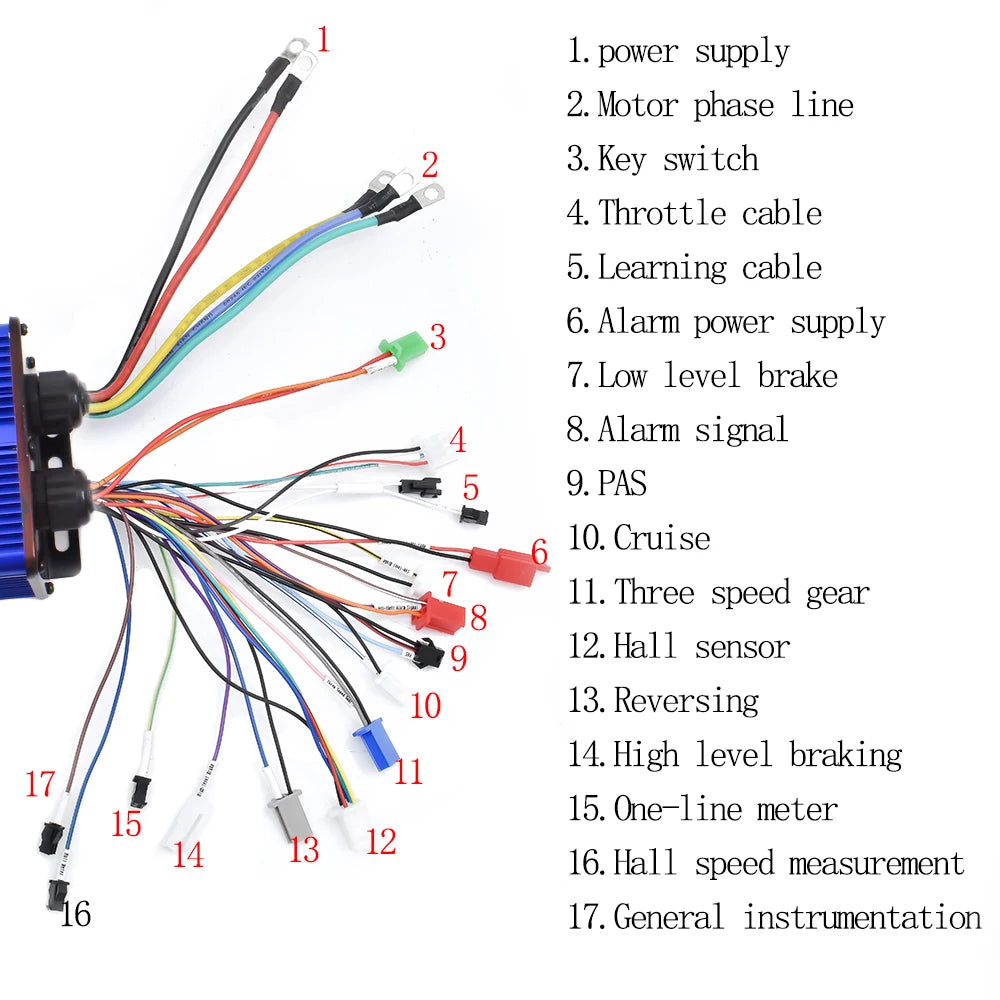 JRAHK Electric Controller 2500 3000W  48 60 64 72 84V 50A  Brushless