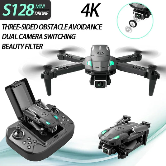 New S128 Mini Drone 4K Professional HD Camera switching Three Obstacle