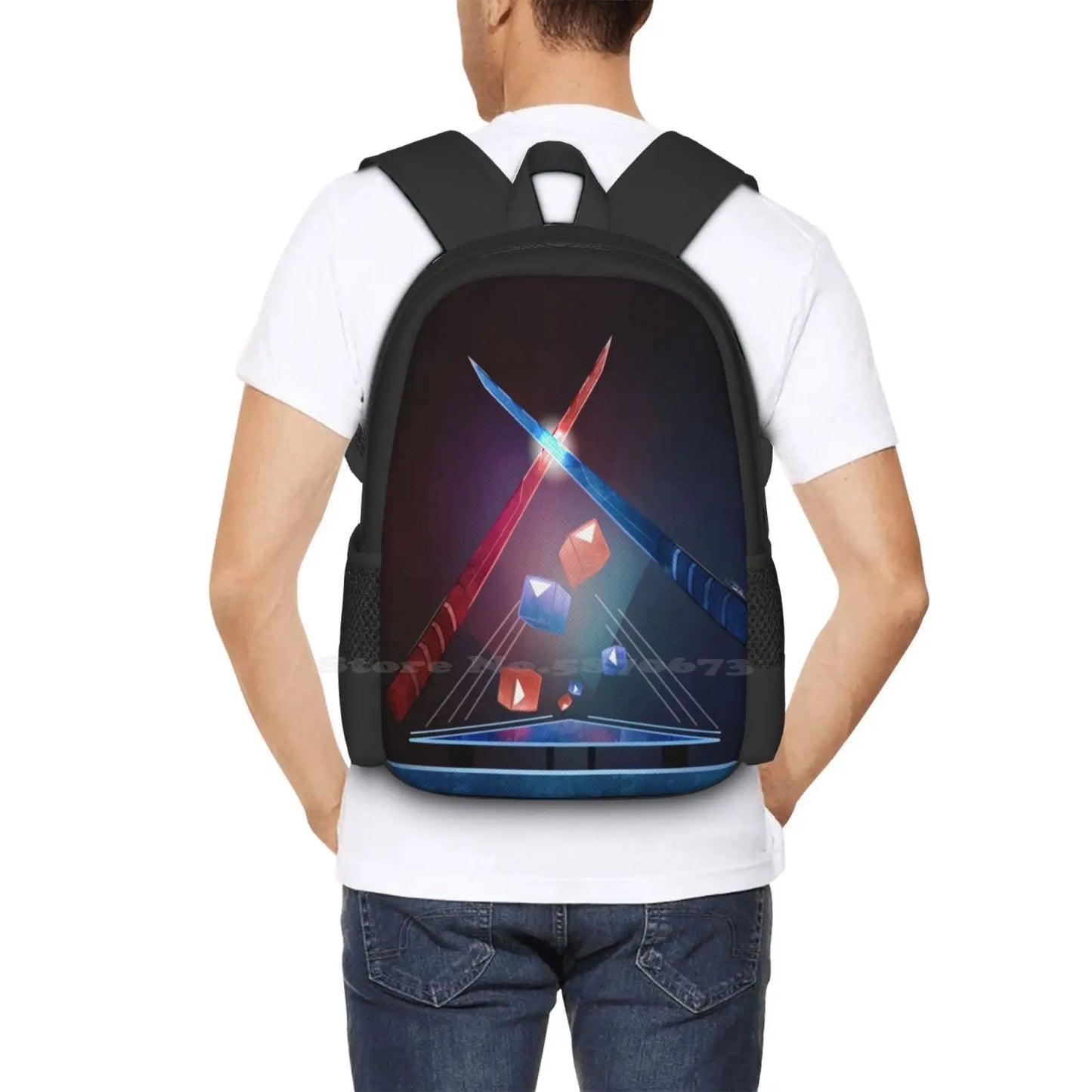 Beat Saber! School Bag Big Capacity Backpack Laptop Gaming Beat Saber