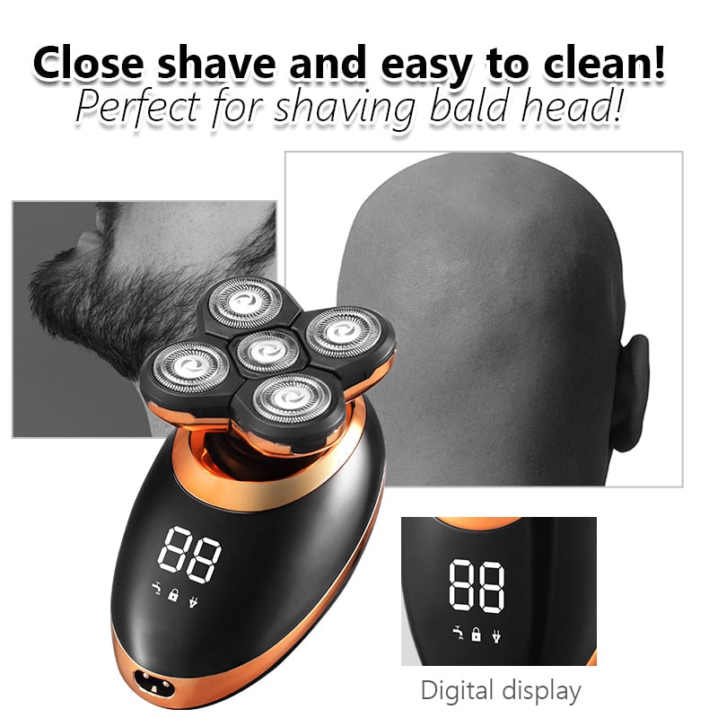 IPX7 Waterproof Electric Shaver Razor for Men Grooming Kit