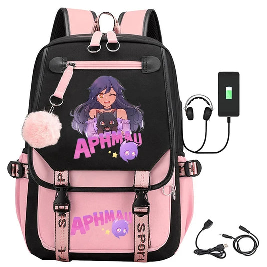 Aphmau Anime Backpack Cosplay Unisex Students School Bag Cartoon