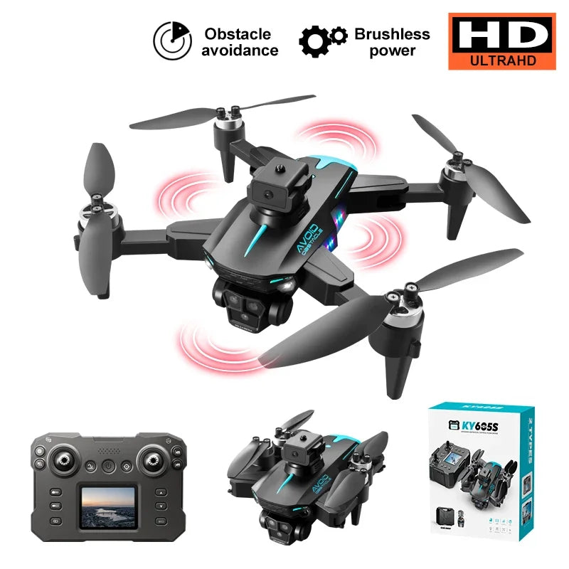 KY605S Screen Control Drone With Display Screen Three Camera Obstacle