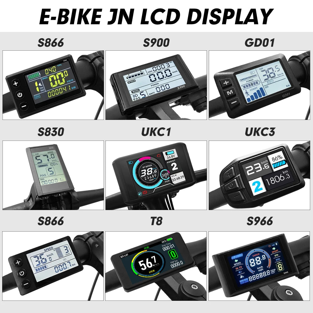 Electric Bicycle JN Display S866 S900 GD01 UKC1 UKC3 T8 S966 S830 LCD