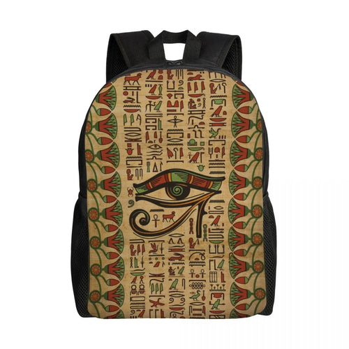 Egyptian Eye Of Horus Laptop Backpack Men Women Fashion Bookbag for