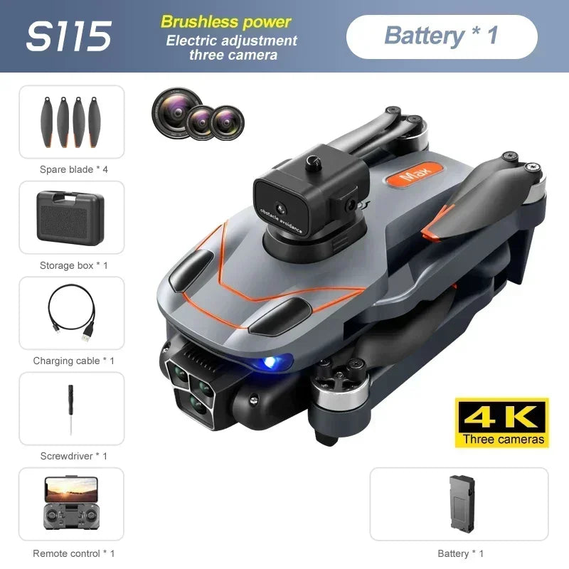 New S115 Drone HD 4k Dual Camera Brushless Motor Photoflow Hover