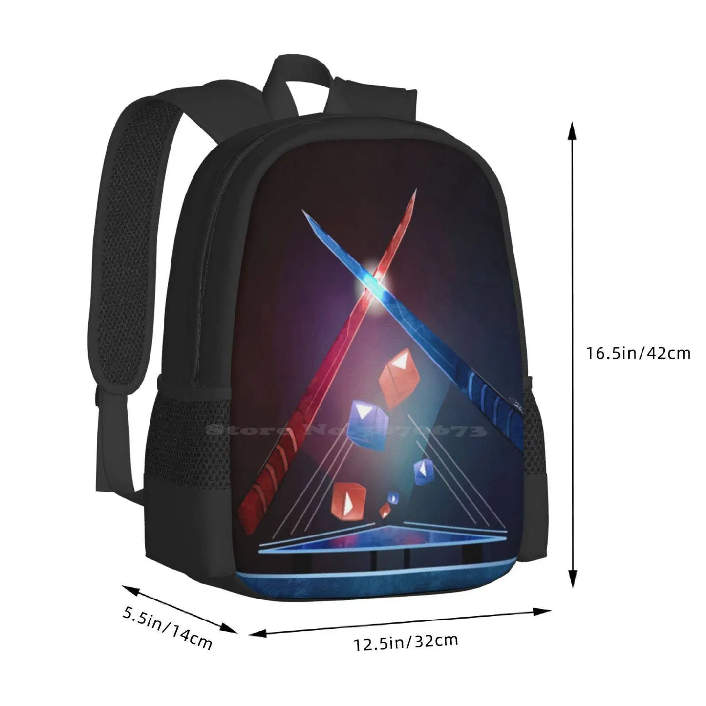 Beat Saber! School Bag Big Capacity Backpack Laptop Gaming Beat Saber