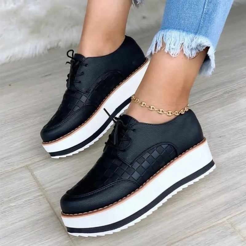 Autumn Women's Vulcanized Shoes Tennis Thick Sole Sneakers