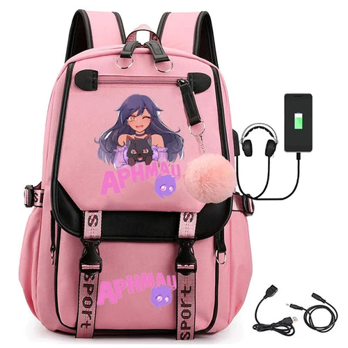 Aphmau Anime Backpack Cosplay Unisex Students School Bag Cartoon