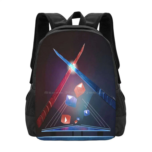 Beat Saber! School Bag Big Capacity Backpack Laptop Gaming Beat Saber