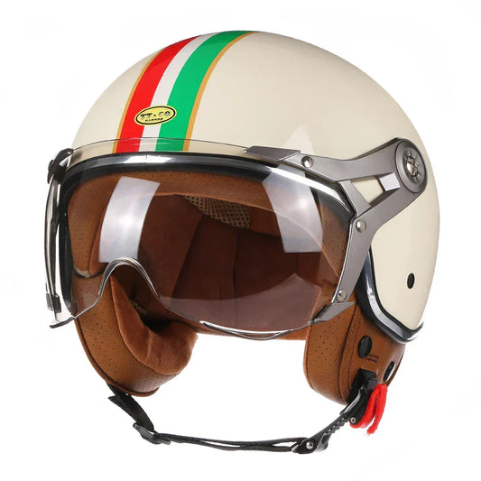 NNEOBA Open Face Motorcycle Retro Motorbike Helmets-0