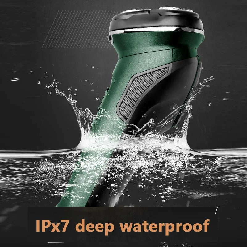 LCD Display IPX7 Waterproof Electric Shaver for Men Wet Dry Beard