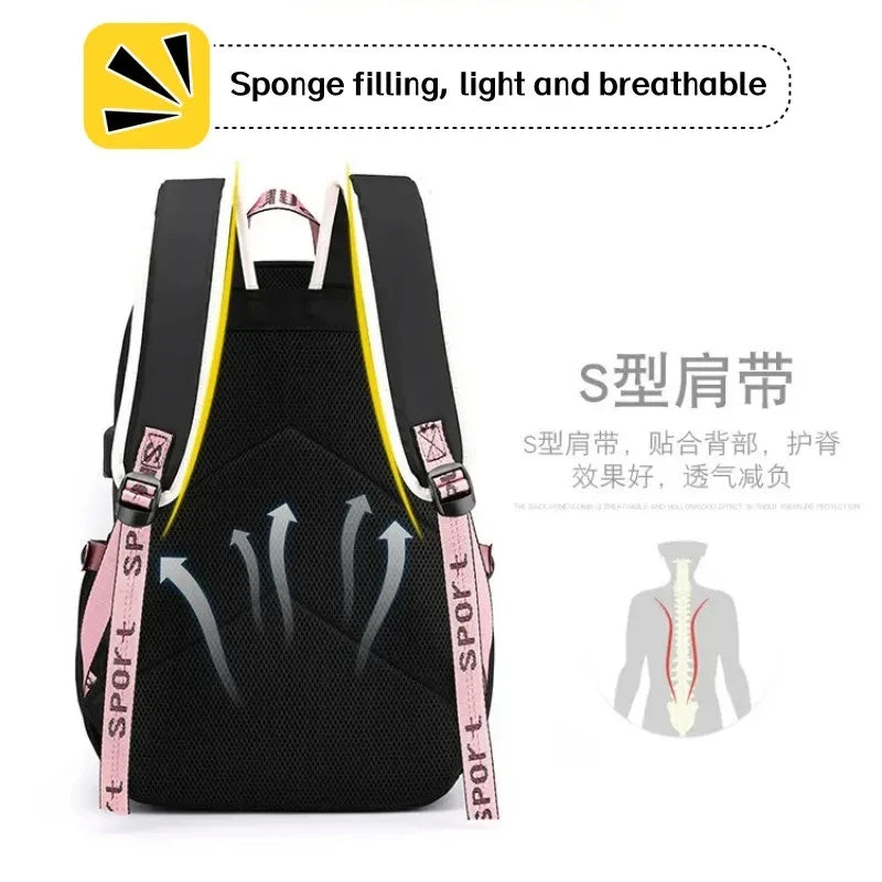 Aphmau Anime Backpack Cosplay Unisex Students School Bag Cartoon