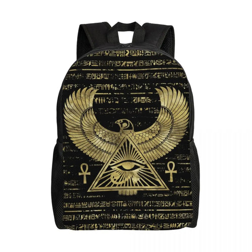 Egyptian Eye Of Horus Laptop Backpack Men Women Fashion Bookbag for