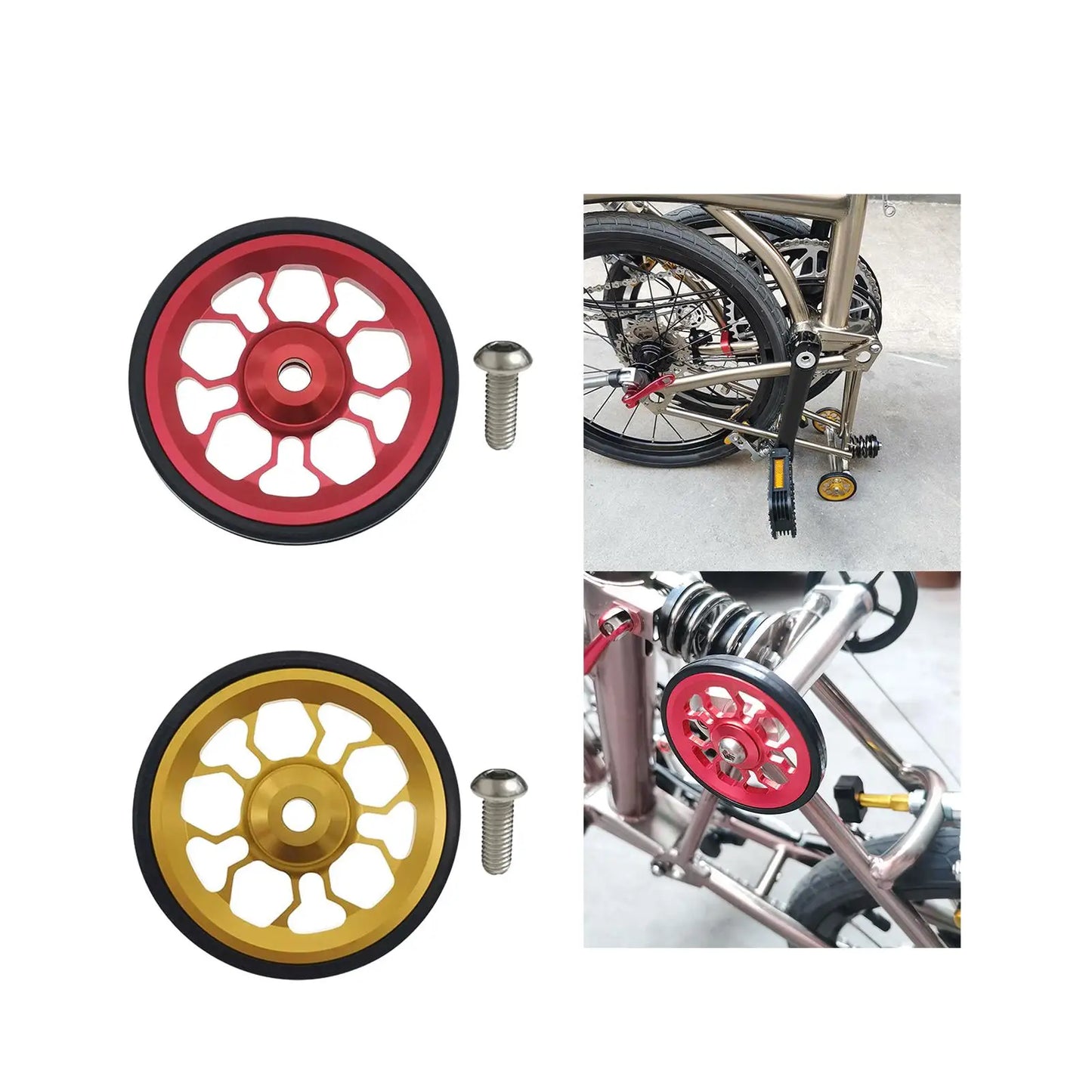 Easy Wheel for Folding Bike Easywheel Replacement Lightweight Rolling