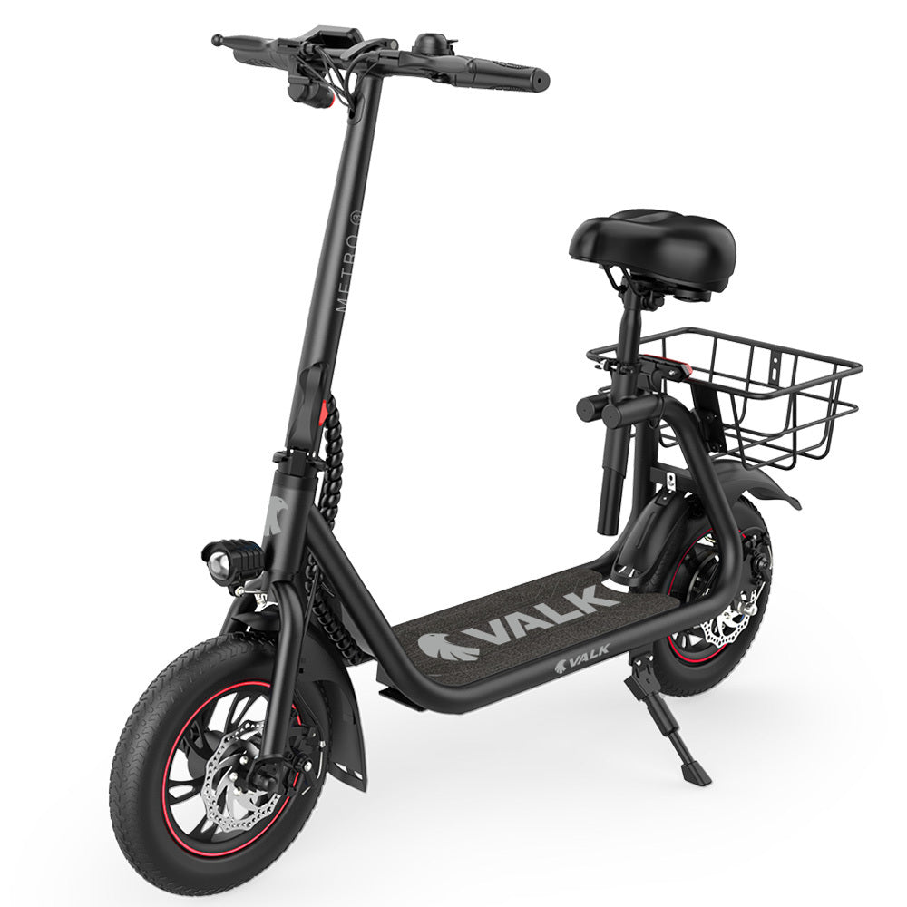 NNEMB Electric Scooter with Seat, Disc brakes, 12' Tyres, Motorised eScooter for Adults Teens Commuter-0