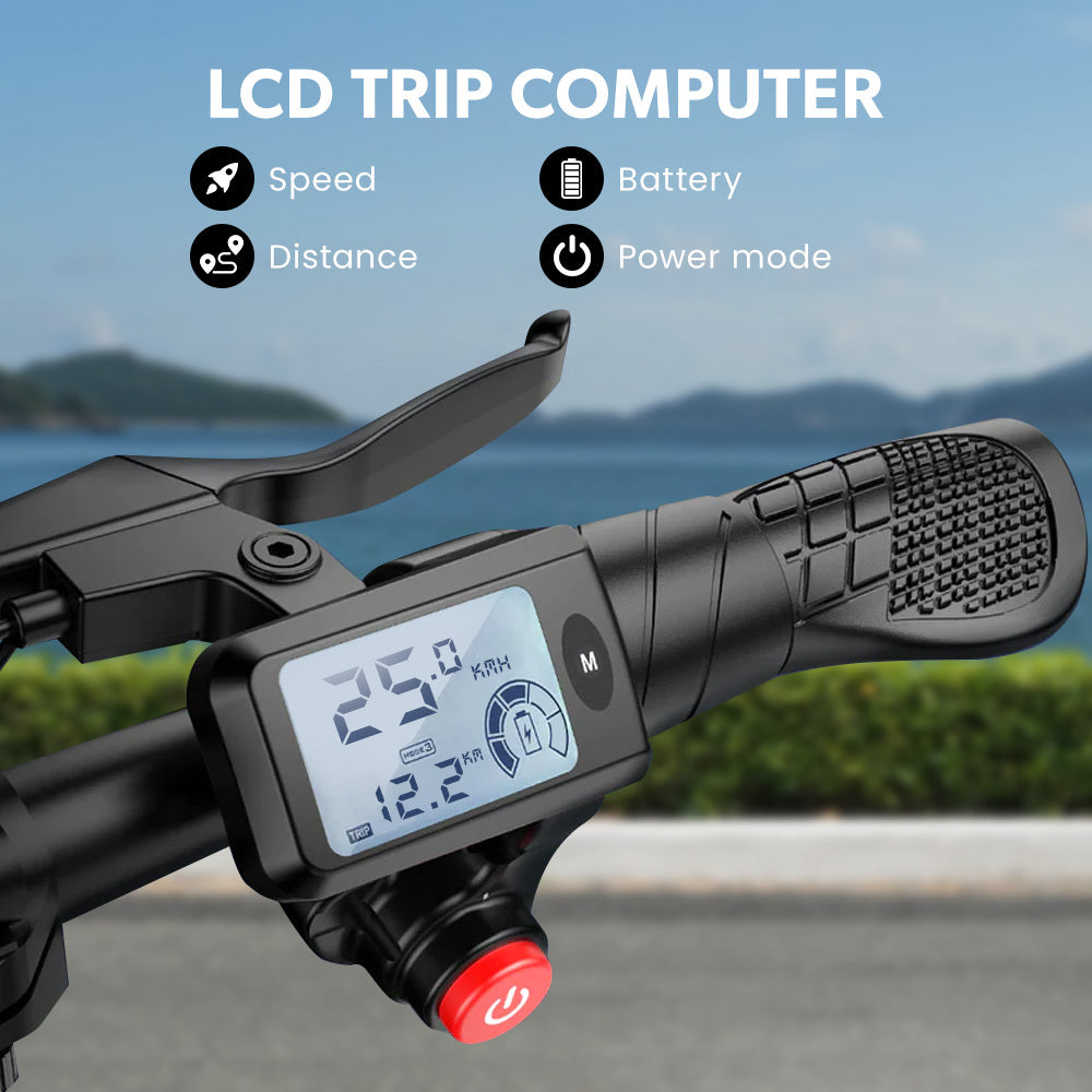 NNEMB Electric Scooter with Seat, 30km Range, Disc brakes, 14' Tyres, Motorised eScooter for Adults Teens Commuter-4