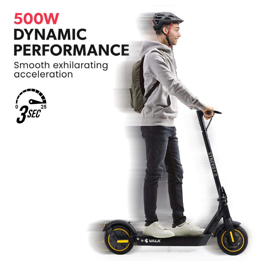 NNEMB Synergy 7 MkII Electric Scooter 500W 15Ah-Motorised eScooter for Adults-Black/Yellow-1