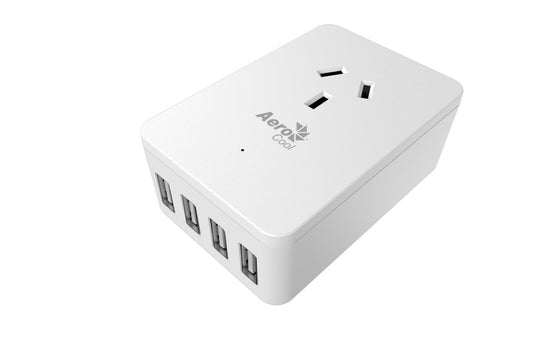 AEROCOOL ASA ST1A4U2 Power Board Wall-Mounted w/ 1 AC Outlet and 4 USB