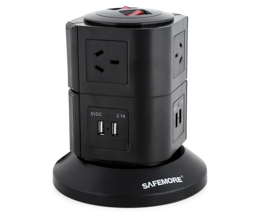 SAFEMORE 2 Level Power Stacker Power Board in Black